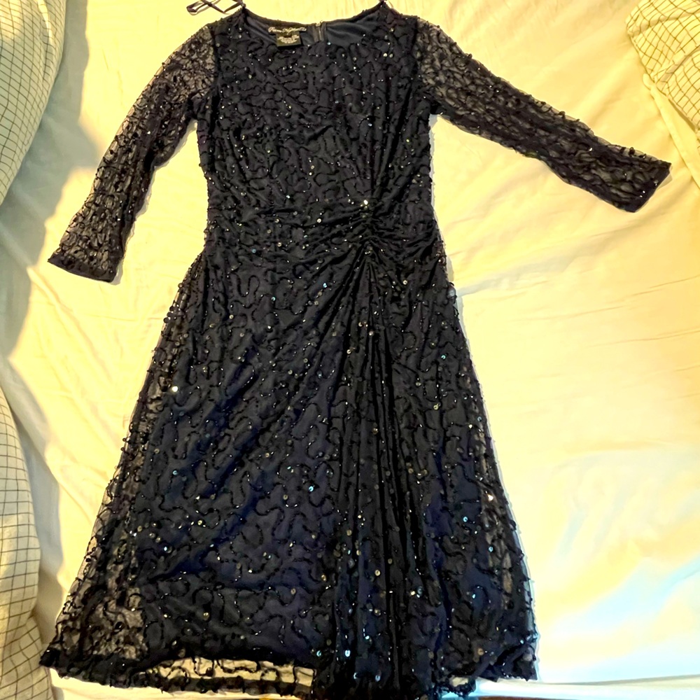 Pisarro nights embellished gathered shift dress